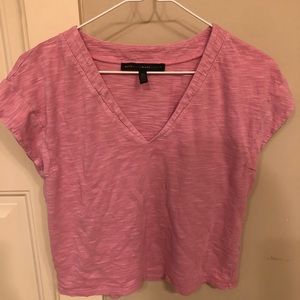 XS White House Black Market Pink Cotton Crop Top